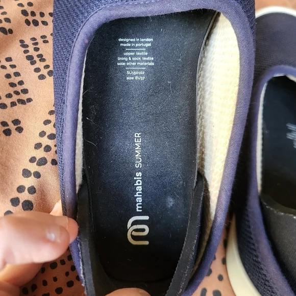 EUC Mahabis Nora Summer Slipper Navy EU 37 - Picture 9 of 11